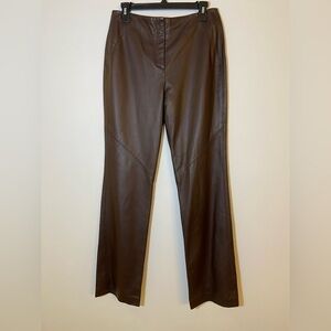 VINTAGE Neto French Laundry Genuine Lambskin Leather High Waisted Bootcut Pant 8